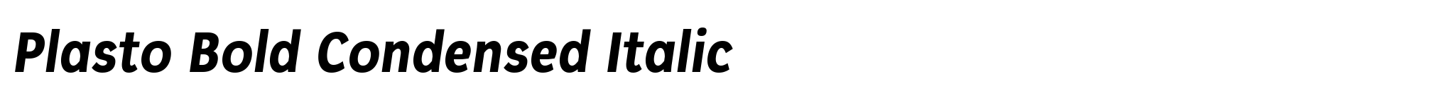 Plasto Bold Condensed Italic image