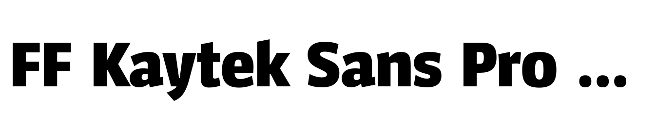 FF Kaytek Sans Pro Black