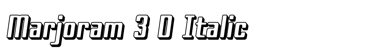 Marjoram 3 D Italic