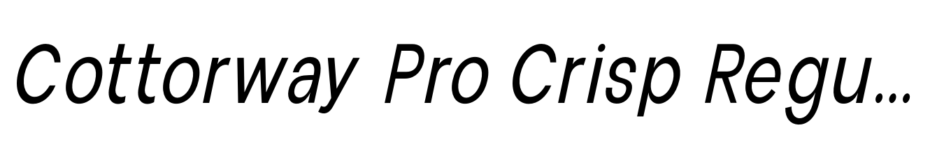 Cottorway Pro Crisp Regular Italic