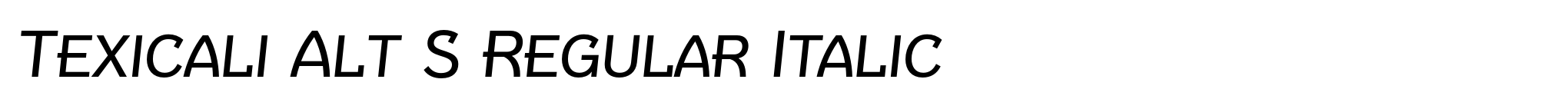 Texicali Alt S Regular Italic image