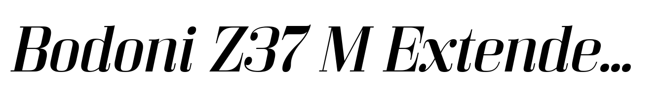 Bodoni Z37 M Extended Italic