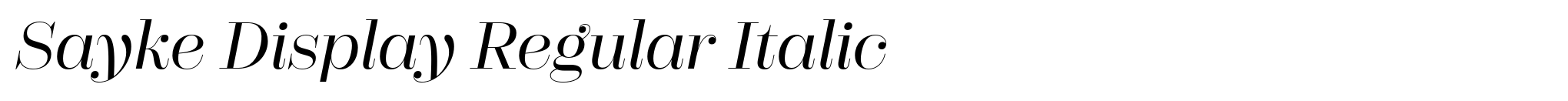 Sayke Display Regular Italic image