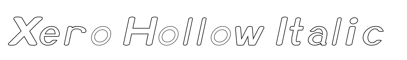 Xero Hollow Italic