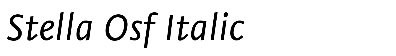 Stella Osf Italic