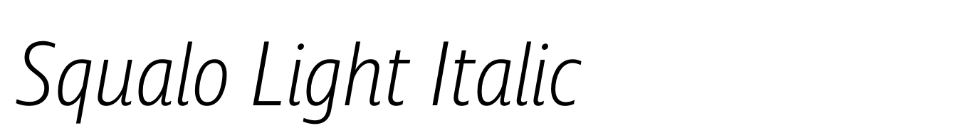 Squalo Light Italic
