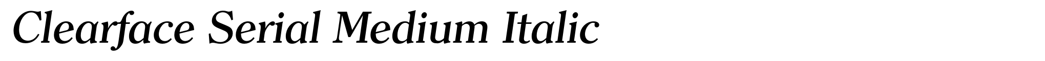 Clearface Serial Medium Italic image