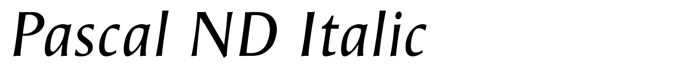 Pascal ND Italic