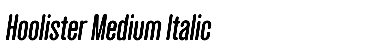 Hoolister Medium Italic
