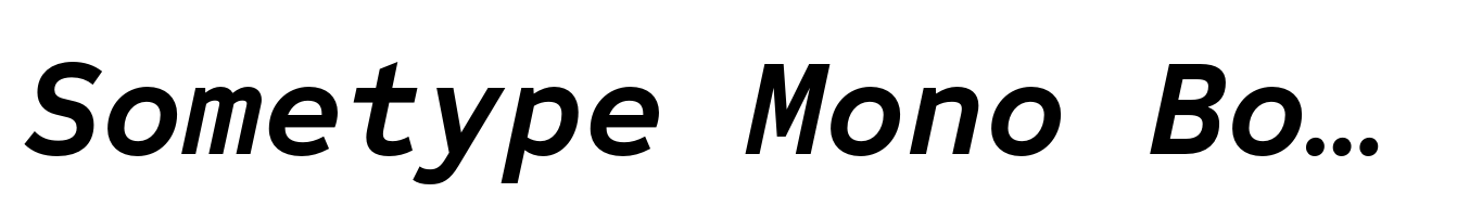 Sometype Mono Bold Italic