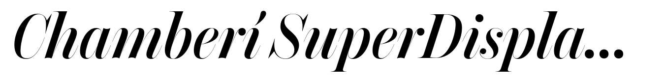 Chamberí SuperDisplay SemiBold Italic