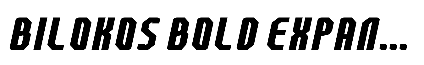 Bilokos Bold Expanded Italic