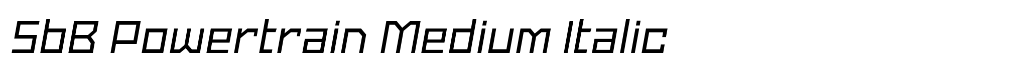 SbB Powertrain Medium Italic image