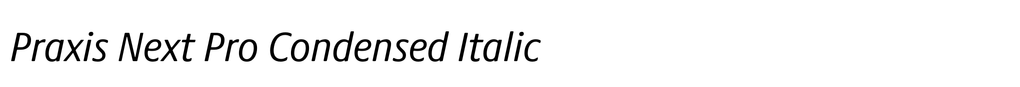 Praxis Next Pro Condensed Italic image