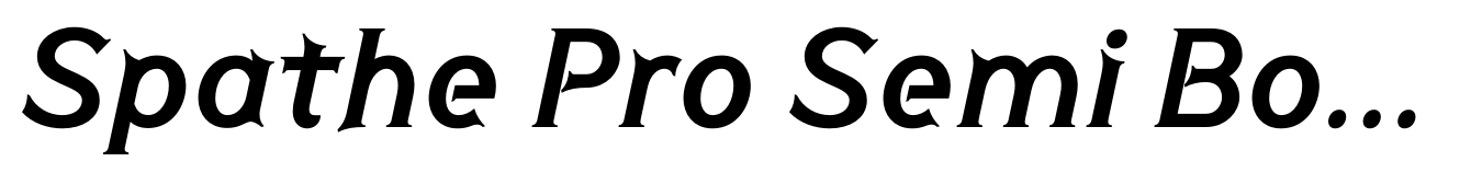 Spathe Pro Semi Bold Italic