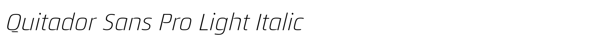 Quitador Sans Pro Light Italic image
