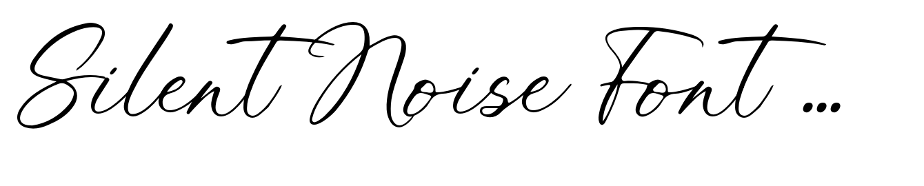 Silent Noise Font Duo Script Regular