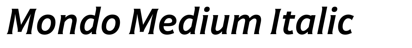 Mondo Medium Italic