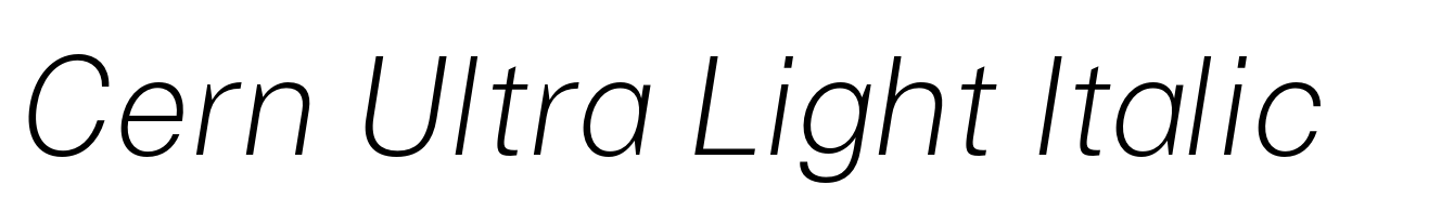 Cern Ultra Light Italic