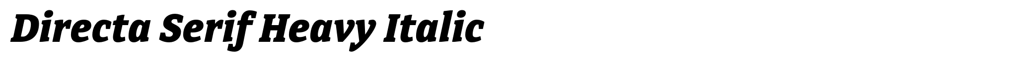 Directa Serif Heavy Italic image