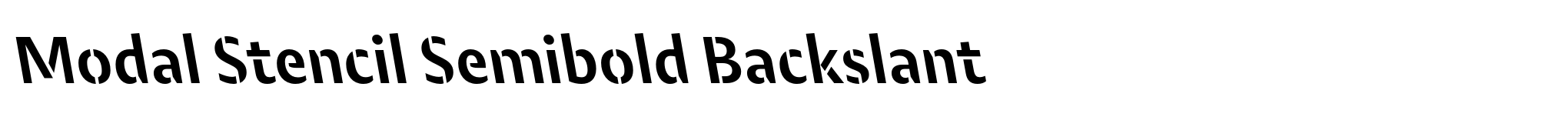 Modal Stencil Semibold Backslant image