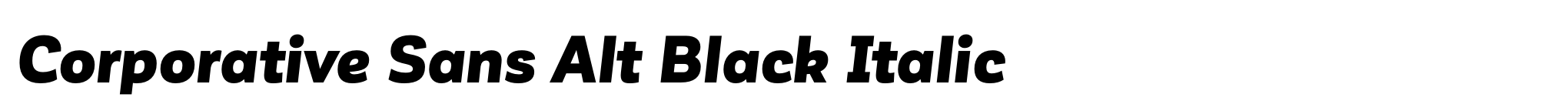 Corporative Sans Alt Black Italic image