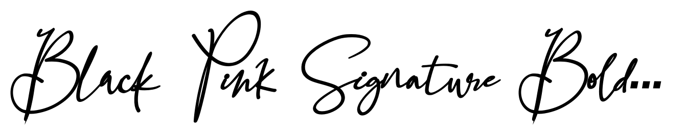 Black Pink Signature Font, Webfont & Desktop