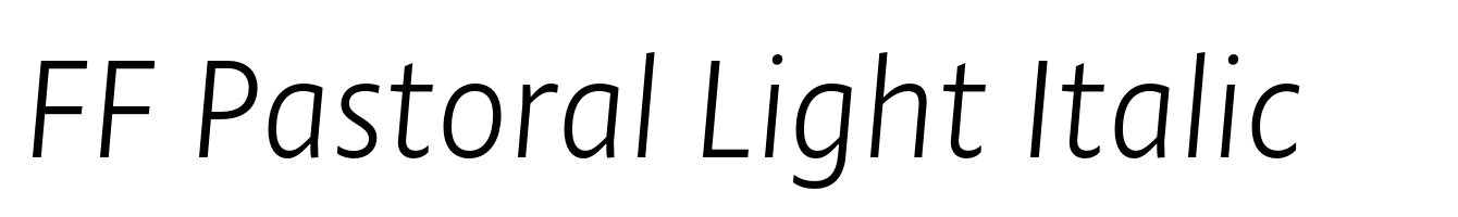 FF Pastoral Light Italic