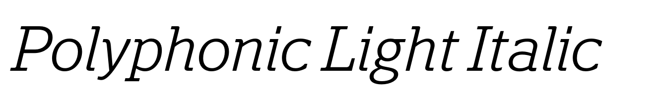 Polyphonic Light Italic