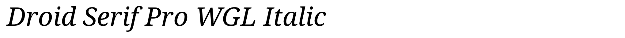 Droid Serif Pro WGL Italic image