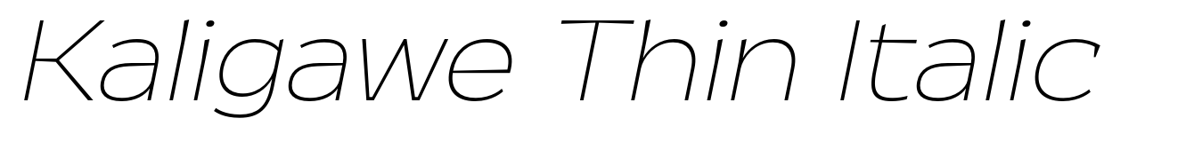 Kaligawe Thin Italic