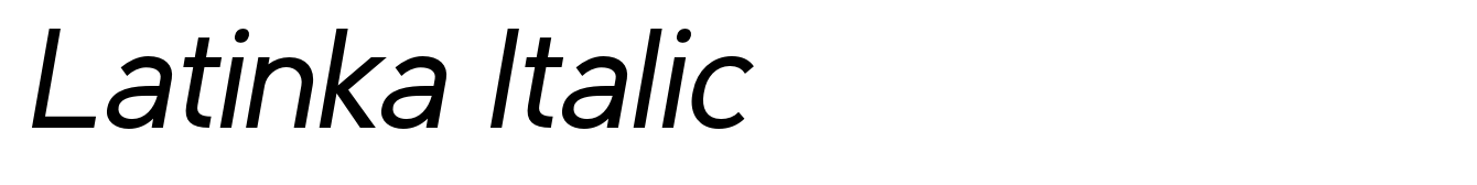 Latinka Italic