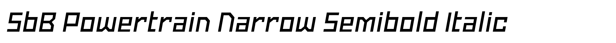 SbB Powertrain Narrow Semibold Italic image