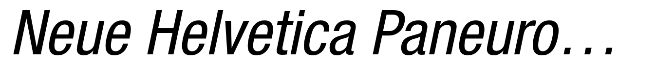 Neue Helvetica Paneuropean 57 Condensed Oblique