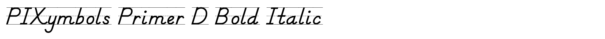 PIXymbols Primer D Bold Italic image