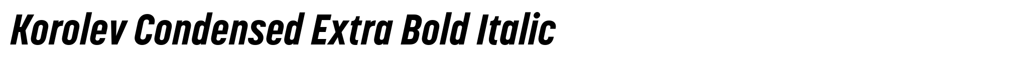 Korolev Condensed Extra Bold Italic image