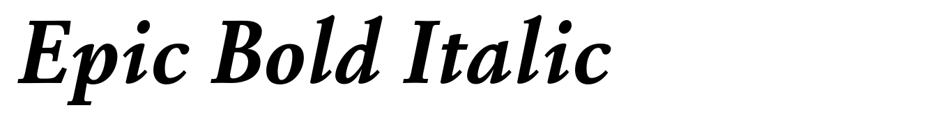 Epic Bold Italic