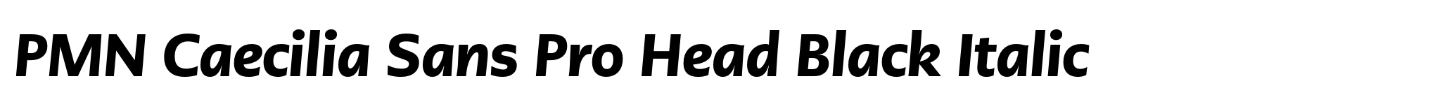 PMN Caecilia Sans Pro Head Black Italic image