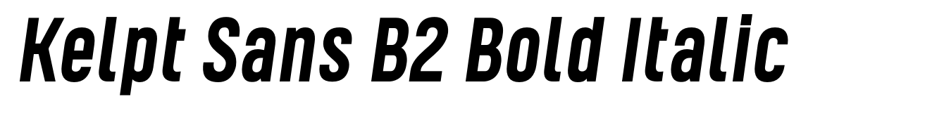 Kelpt Sans B2 Bold Italic