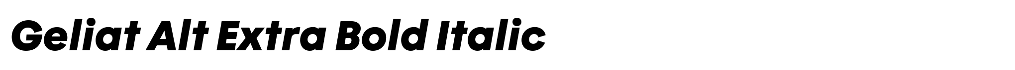 Geliat Alt Extra Bold Italic image