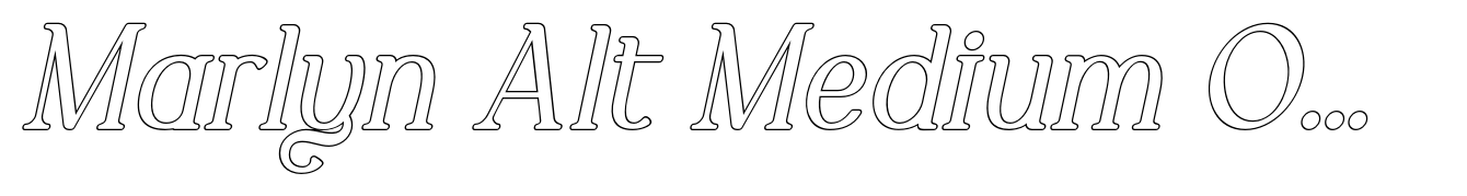 Marlyn Alt Medium Outline Italic