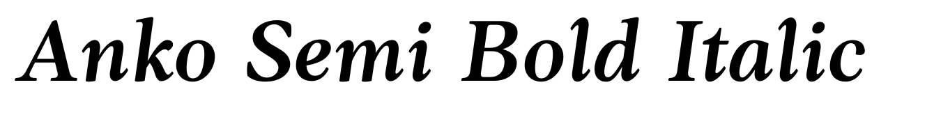 Anko Semi Bold Italic