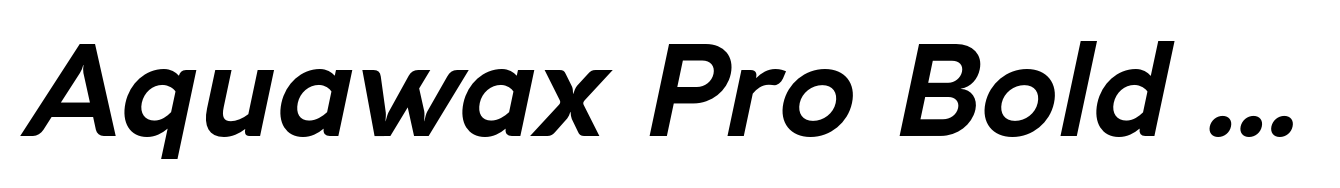 Aquawax Pro Bold Italic