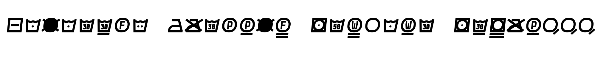 Monostep Washing Symbols Straight Regular Italic image