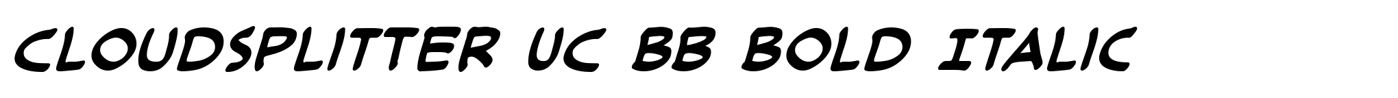 Cloudsplitter UC BB Bold Italic image