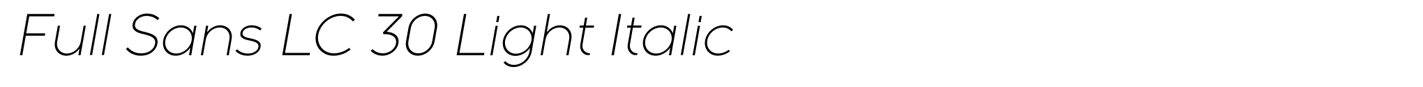 Full Sans LC 30 Light Italic image