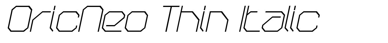 OricNeo Thin Italic