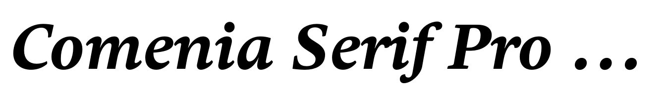 Comenia Serif Pro Bold Italic