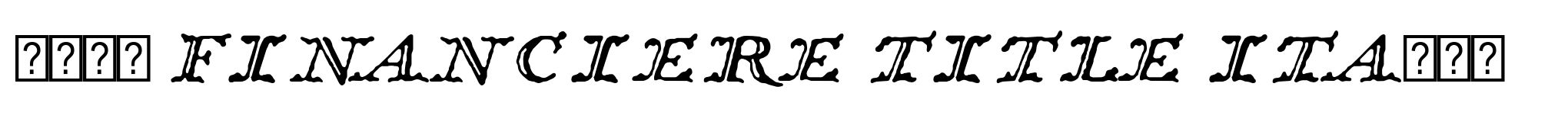 1741 Financiere Title Italic image