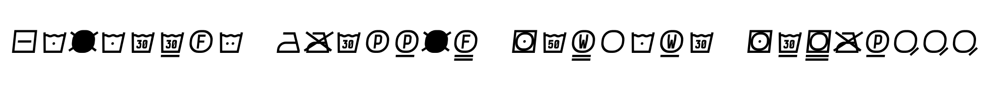 Monostep Washing Symbols Straight Light Italic image